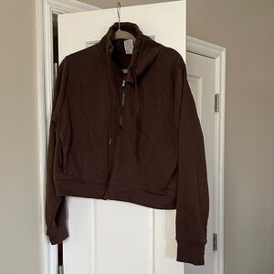 Brown Cropped Hoodie